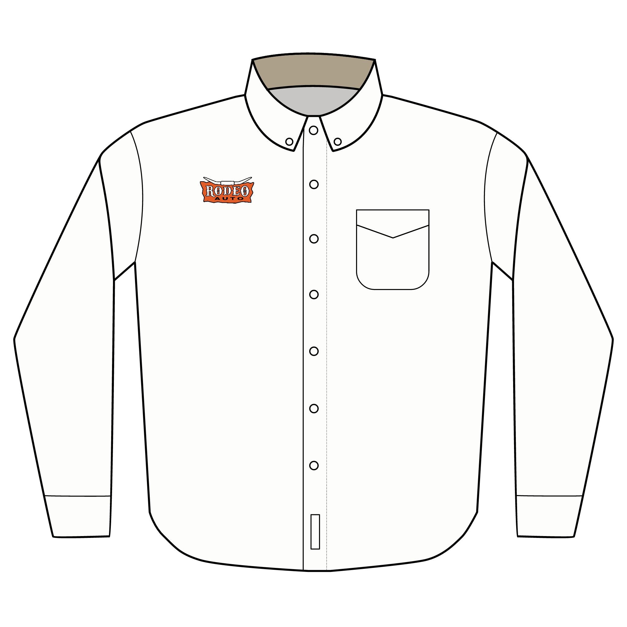 Rodeo Auto Long Sleeve Shirt - Rodeo Texas Houston Cowboys Cowgirls Automotive Embroidered Design