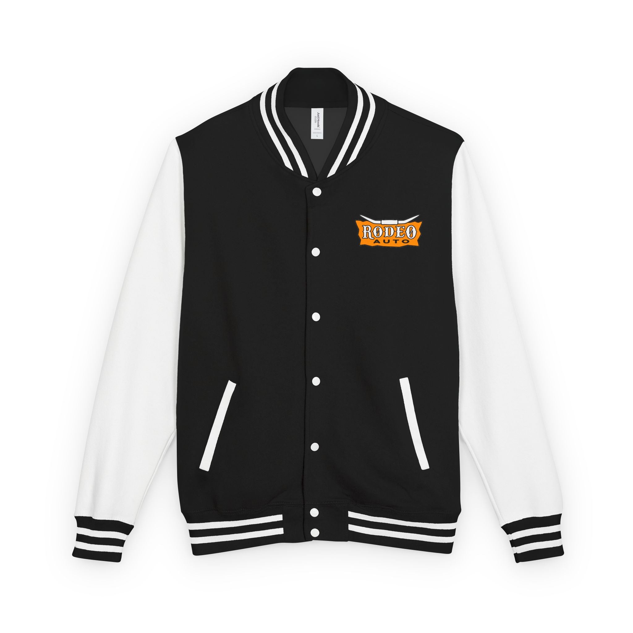 Rodeo Auto Unisex Heavyweight Letterman Jacket - Trendy Athletic Style, Casual Outfit, Spirit Wear