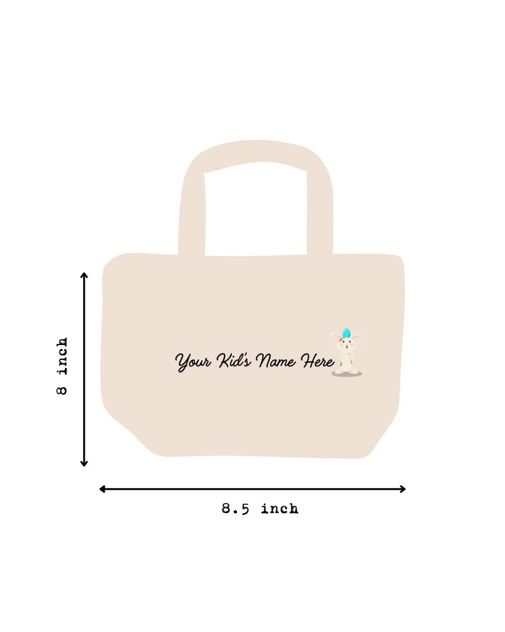 Personalized Easter Tote – Custom Name & Size (PLEASE READ DESCRIPTON!)
