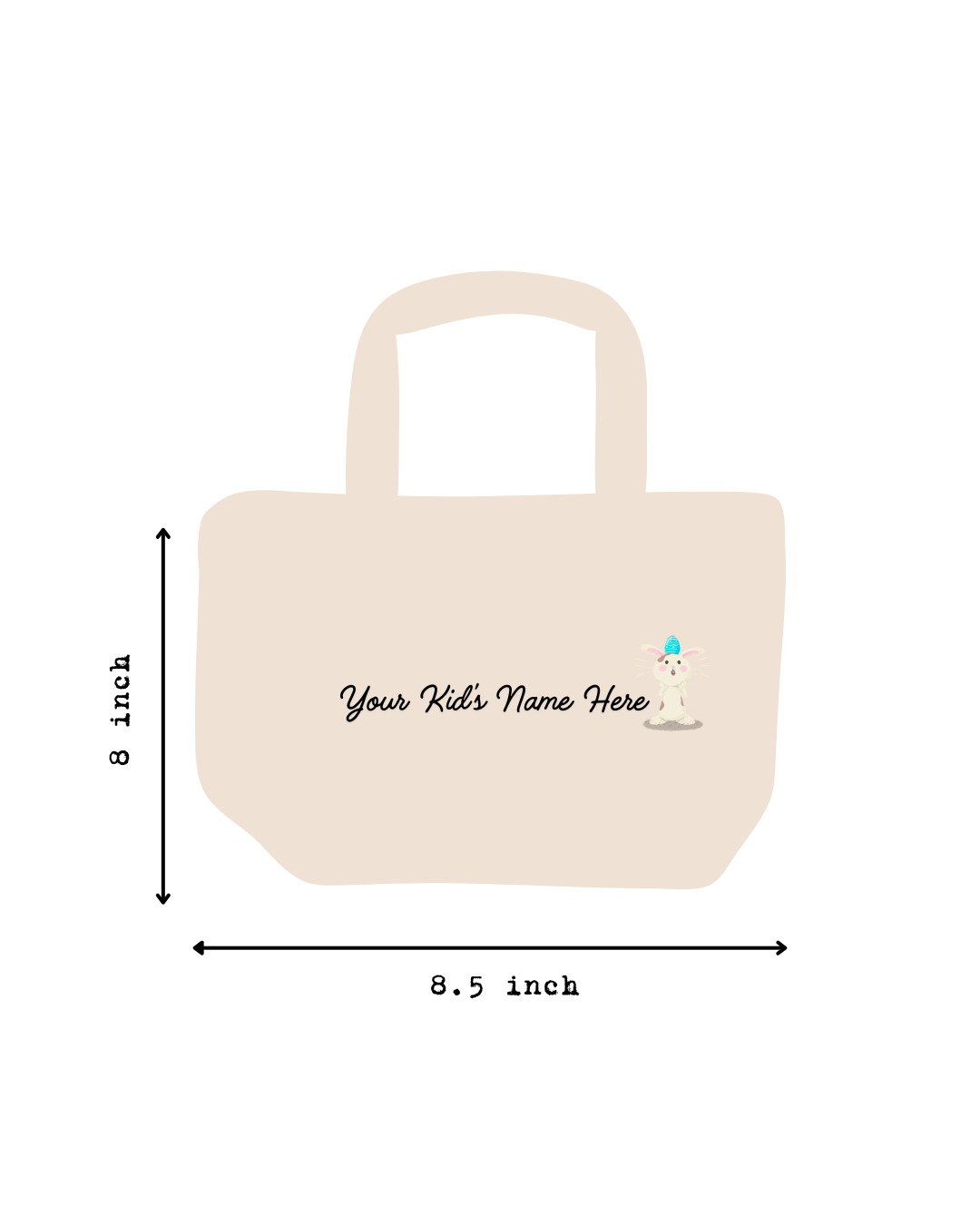 Personalized Easter Tote – Custom Name & Size (PLEASE READ DESCRIPTON!)