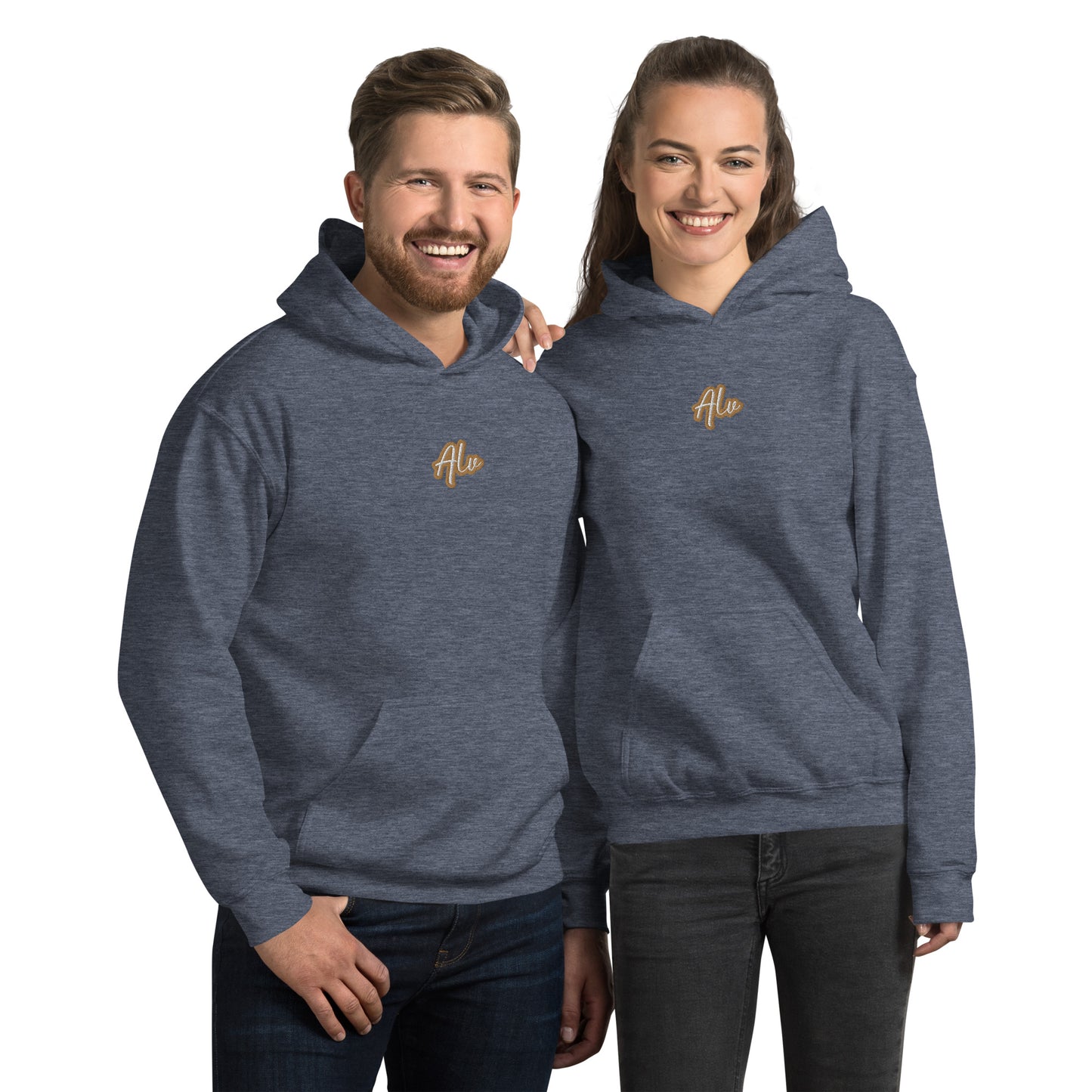 A la v*rg* -ALV unisex hoodie embroidered (baggie fit)