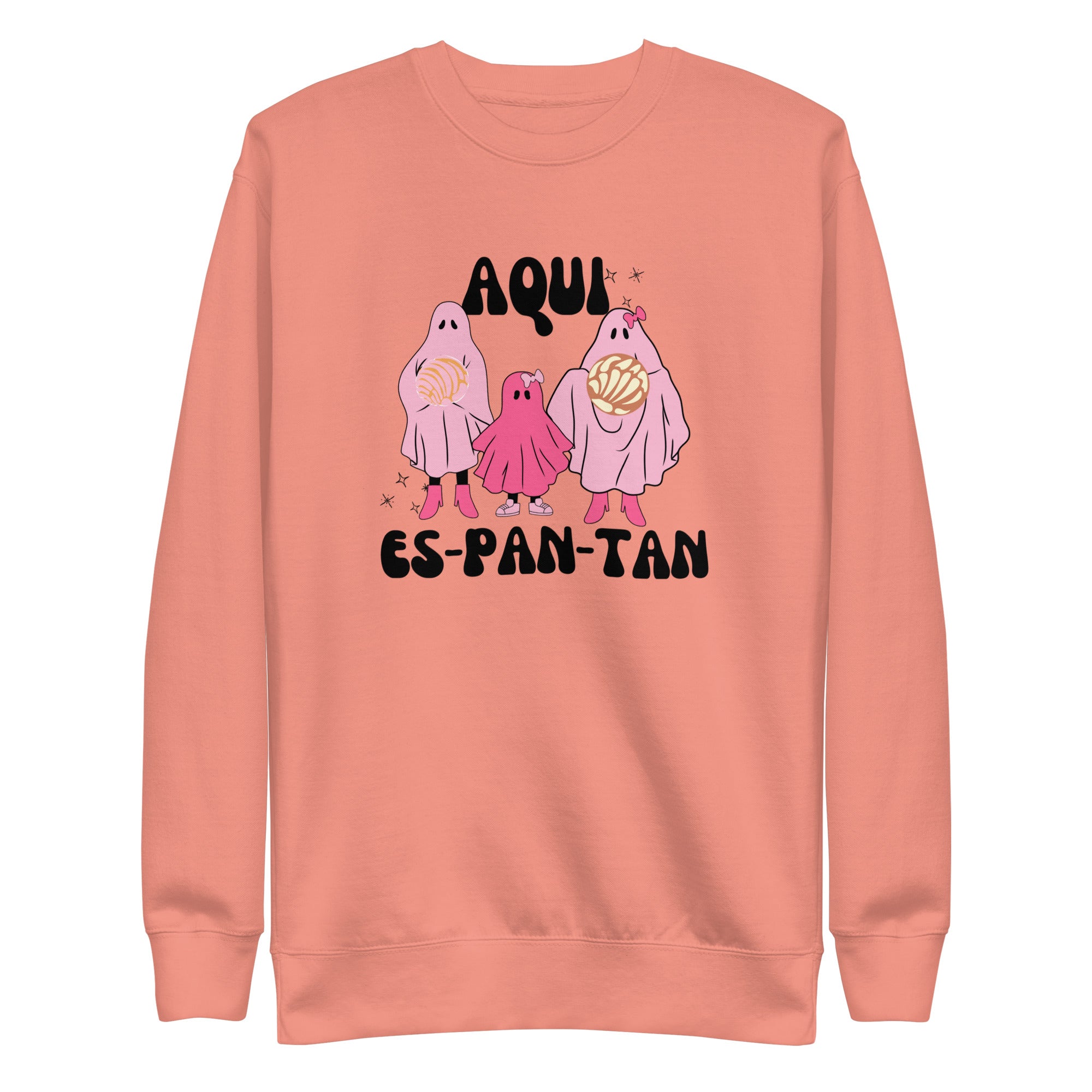 Aqui Es-PAN-tan Ghost Halloween Sweater