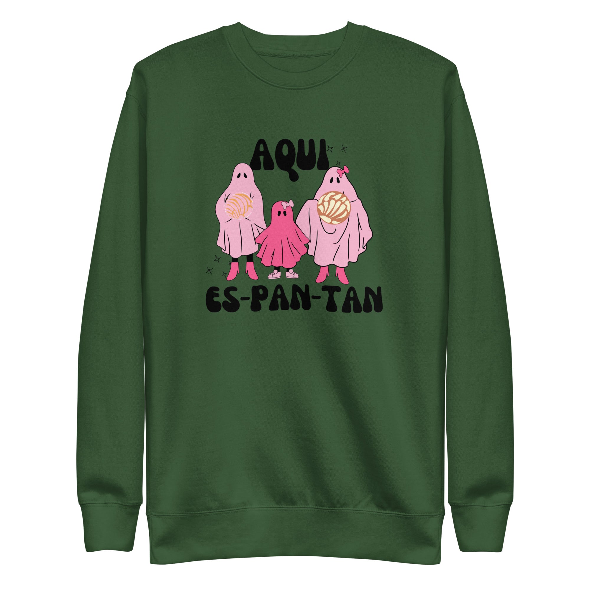 Aqui Es-PAN-tan Ghost Halloween Sweater
