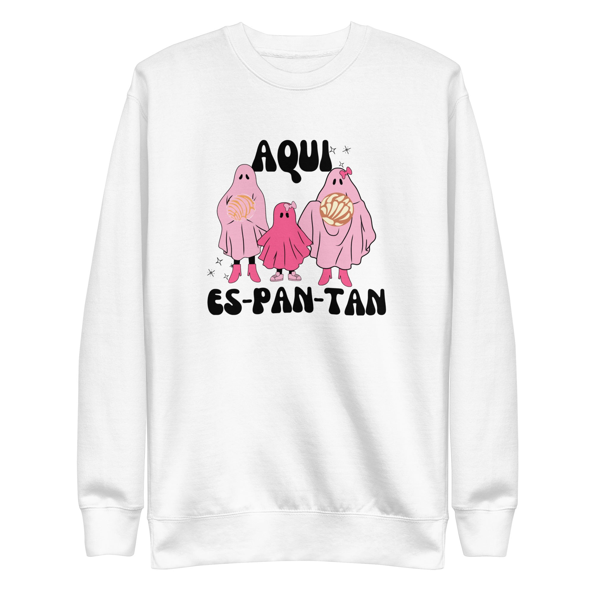 Aqui Es-PAN-tan Ghost Halloween Sweater