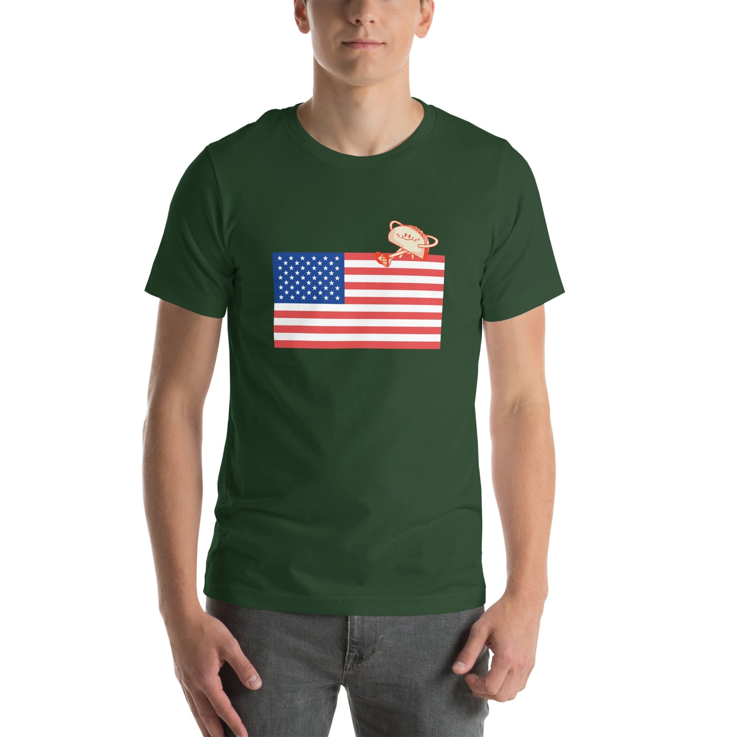 Taco American Flag Unisex t-shirt